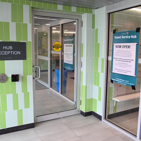 Entrance to Tenant Service Hub at 5 Needle Firway