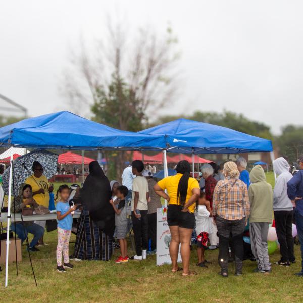 Attendees at the Lawrence Heights Summer Festival.