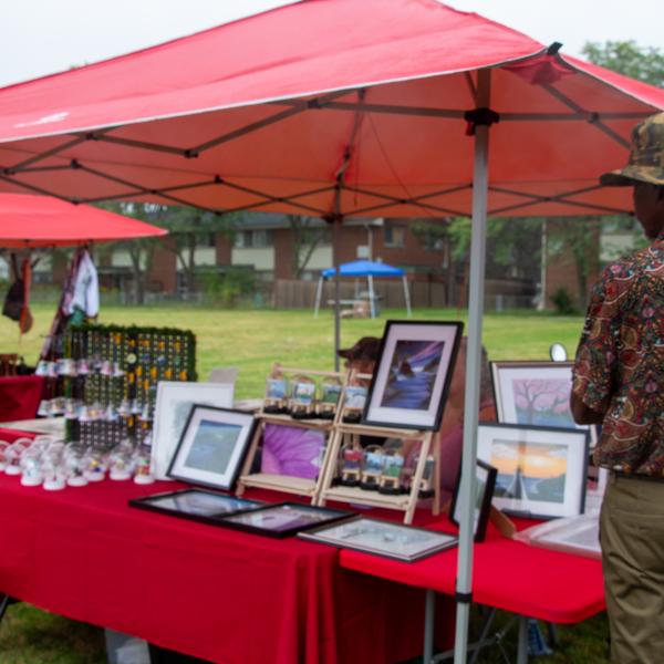 Artwork by local artist on display at TCHC’s Lawrence Heights Summer Festival.