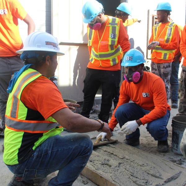 TCHC youth at a construction site