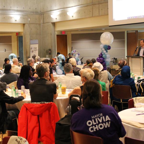 Sean Baird, President and CEO of TCHC addressing tenants at the Central region TCAT 