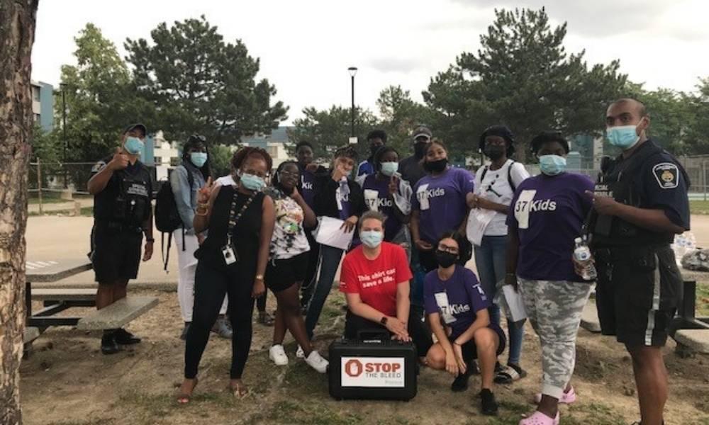 Group photo at the Stop the Bleed training session in our Firgrove community, July 14, 2021