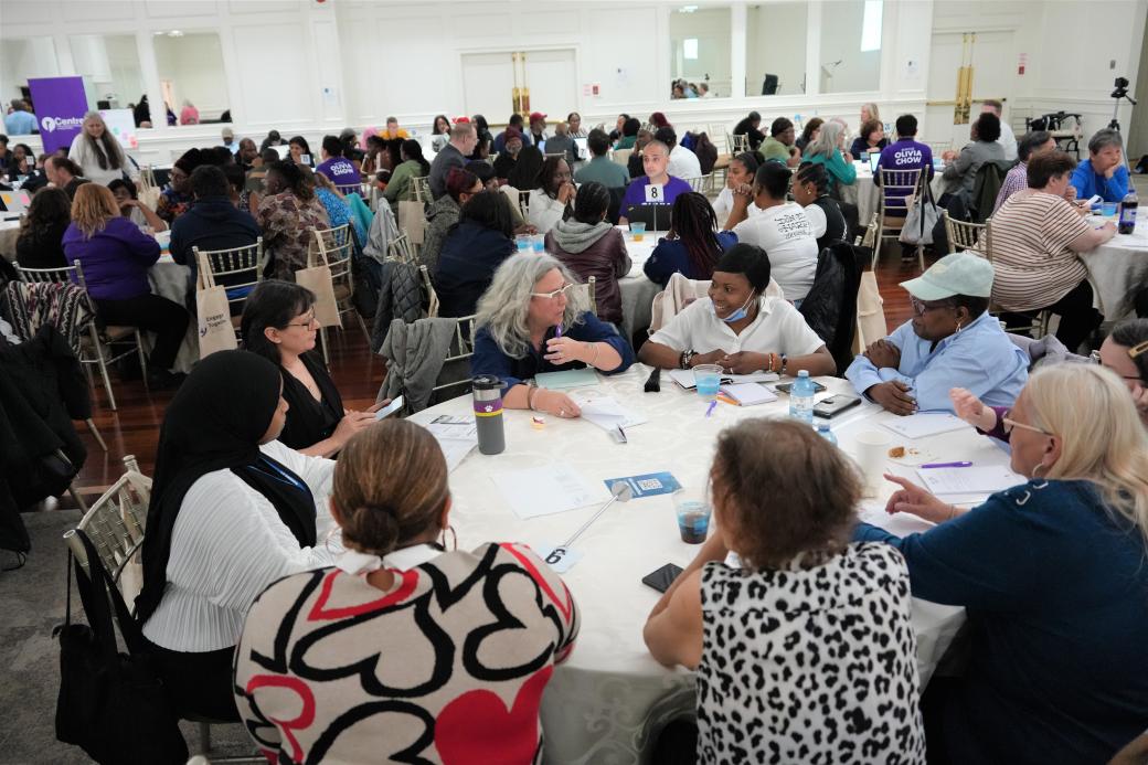 Tenants involved in a roundtable discussion at TCAT Tenants involved in a roundtable discussion at TCAT