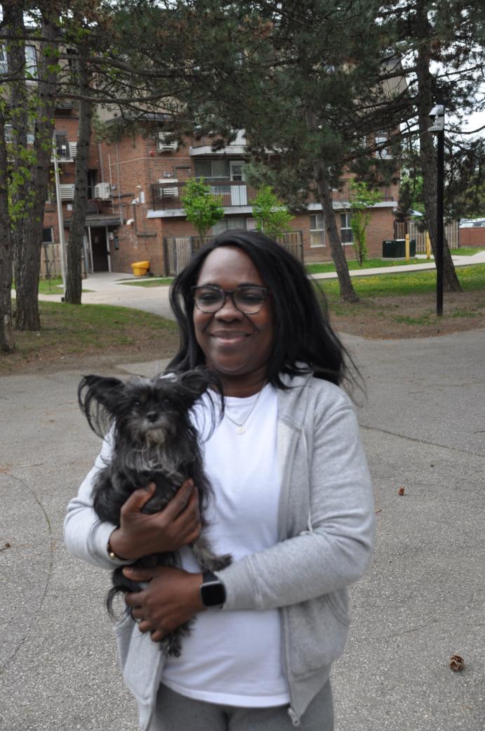Zenith isaacs with her dog