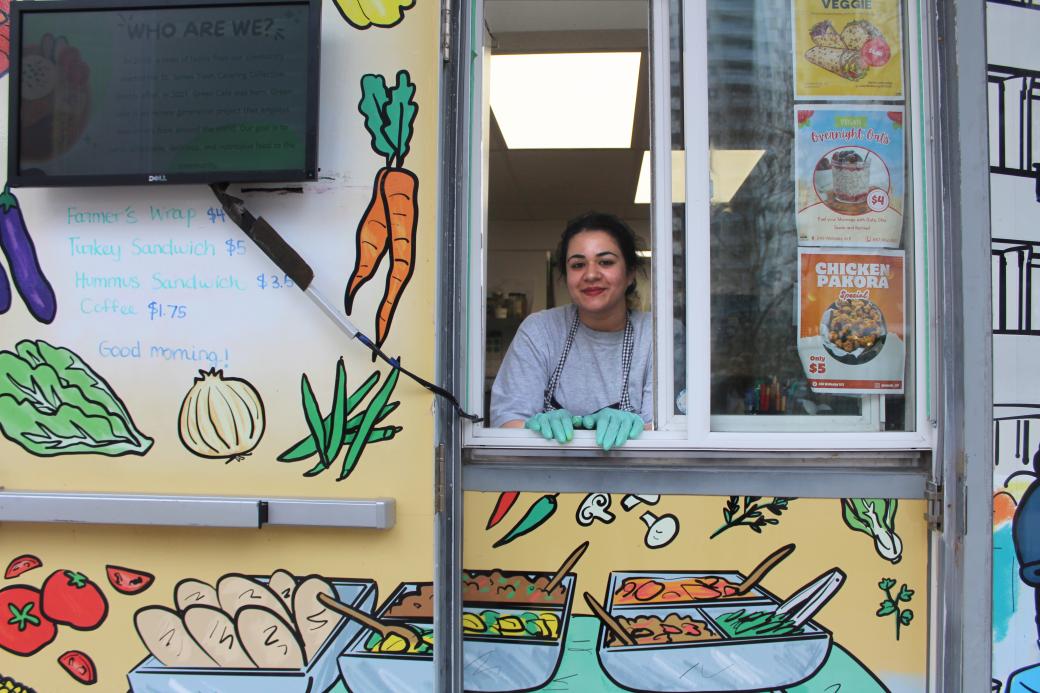 Green Cafe pickup window