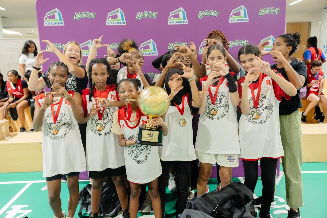 LOHO participants wearing medals and holding a trophy