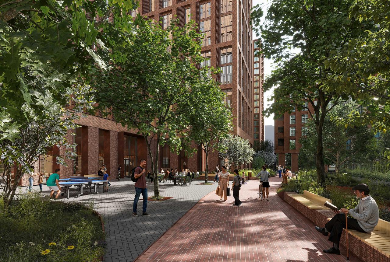 Outside rendering of new building at Regent Park 4A