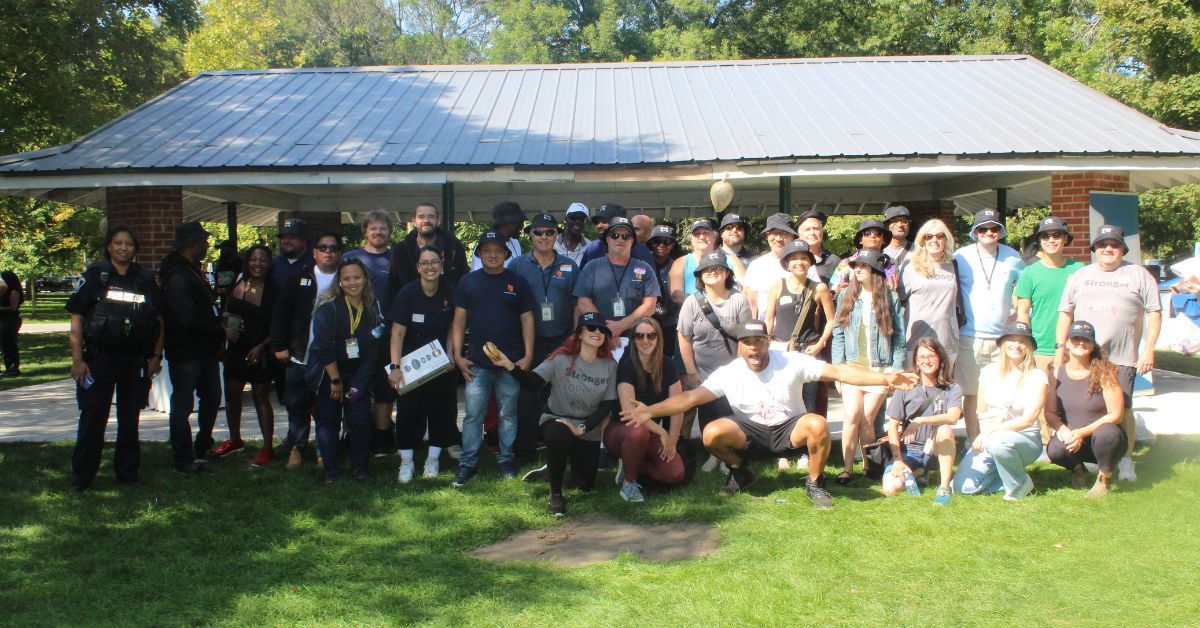 TCHC employees at BBQ