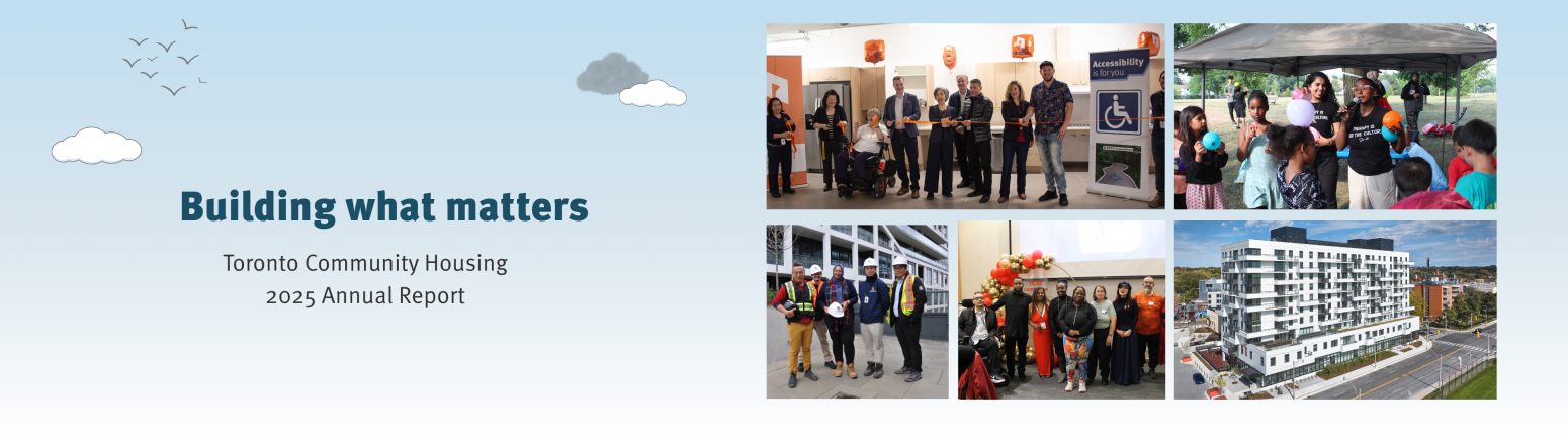 Building what matters, TCHC 2025 annual report, photos of community events