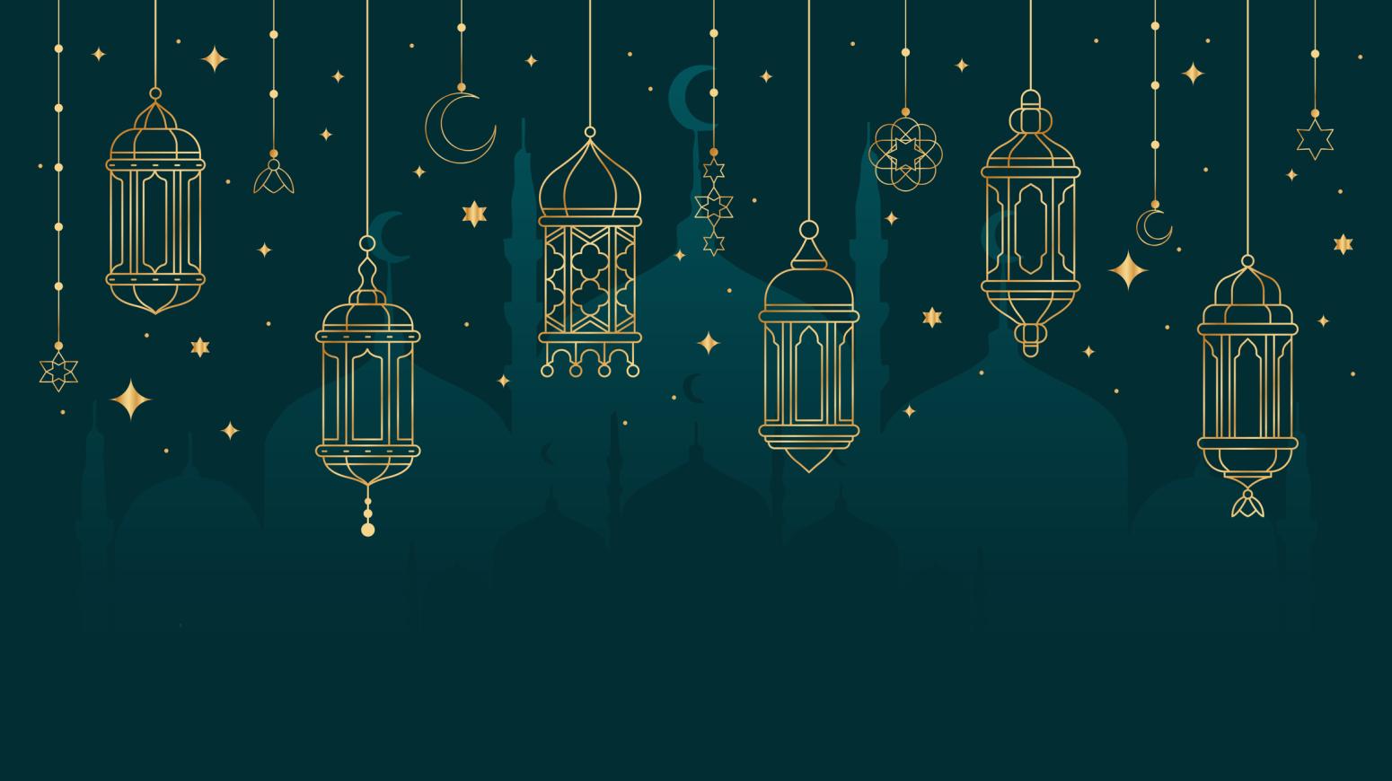 Illustration of celebratory lanterns hanging